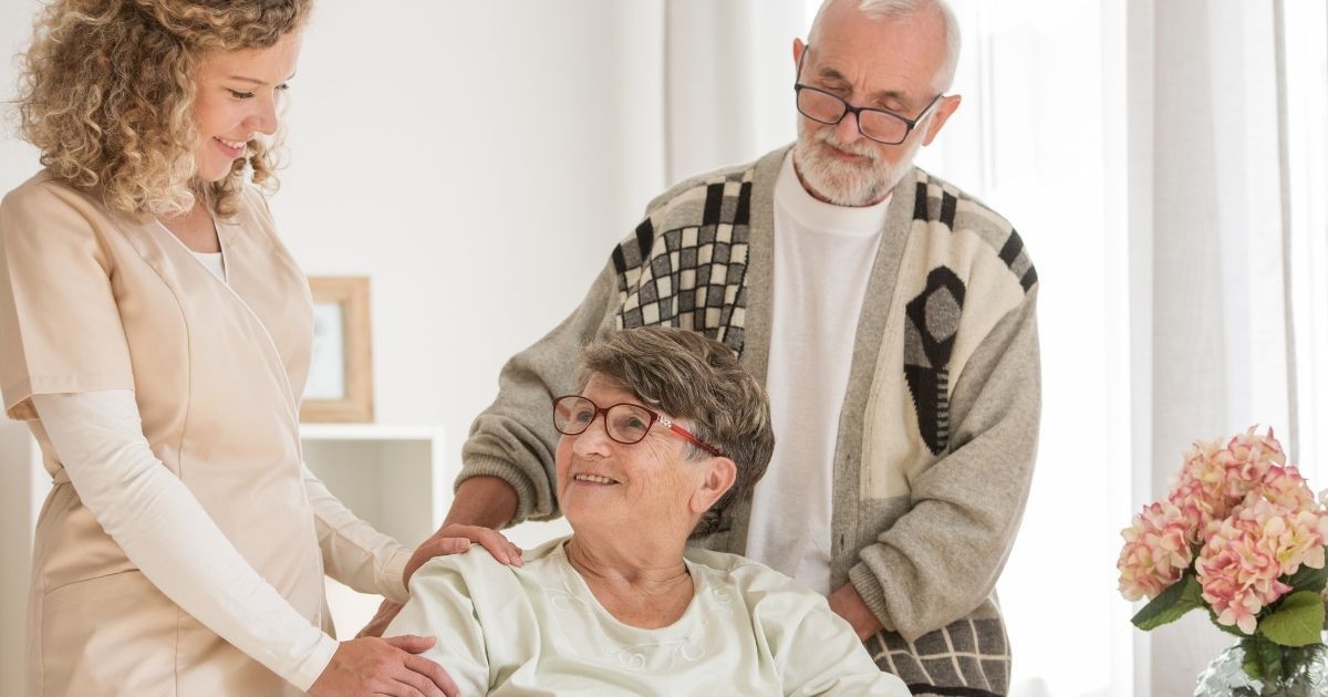 A family caregiver recruits help from professional caregivers.